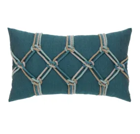 12" x 20" Elaine Smith Pillow  Lagoon Rope