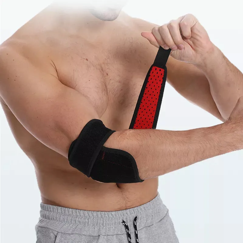 1Pcs Adjustable Elbow Support for Men Spring Elbow Brace Arthritis Golfers Strap Elbow Protection Basketball Gym Accessories