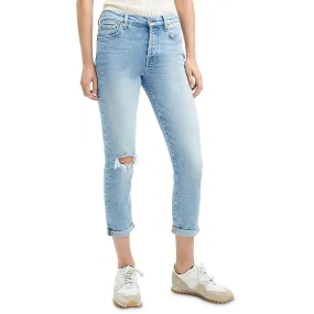 7 For All Mankind Womens Josefina Low-Rise Distressed Slim Jeans