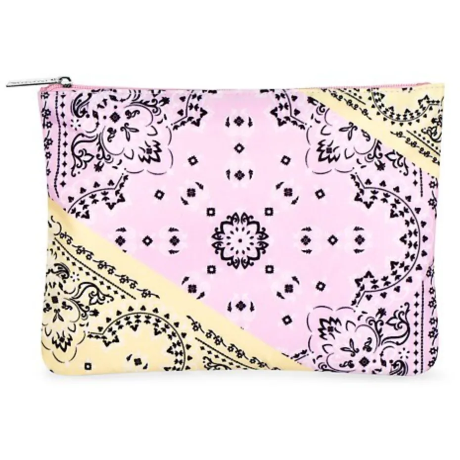 bandana patchwork 3-piece cosmetic bag set