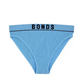 Bonds Womens Retro Rib Hi Hi Bikini -  Power Blue