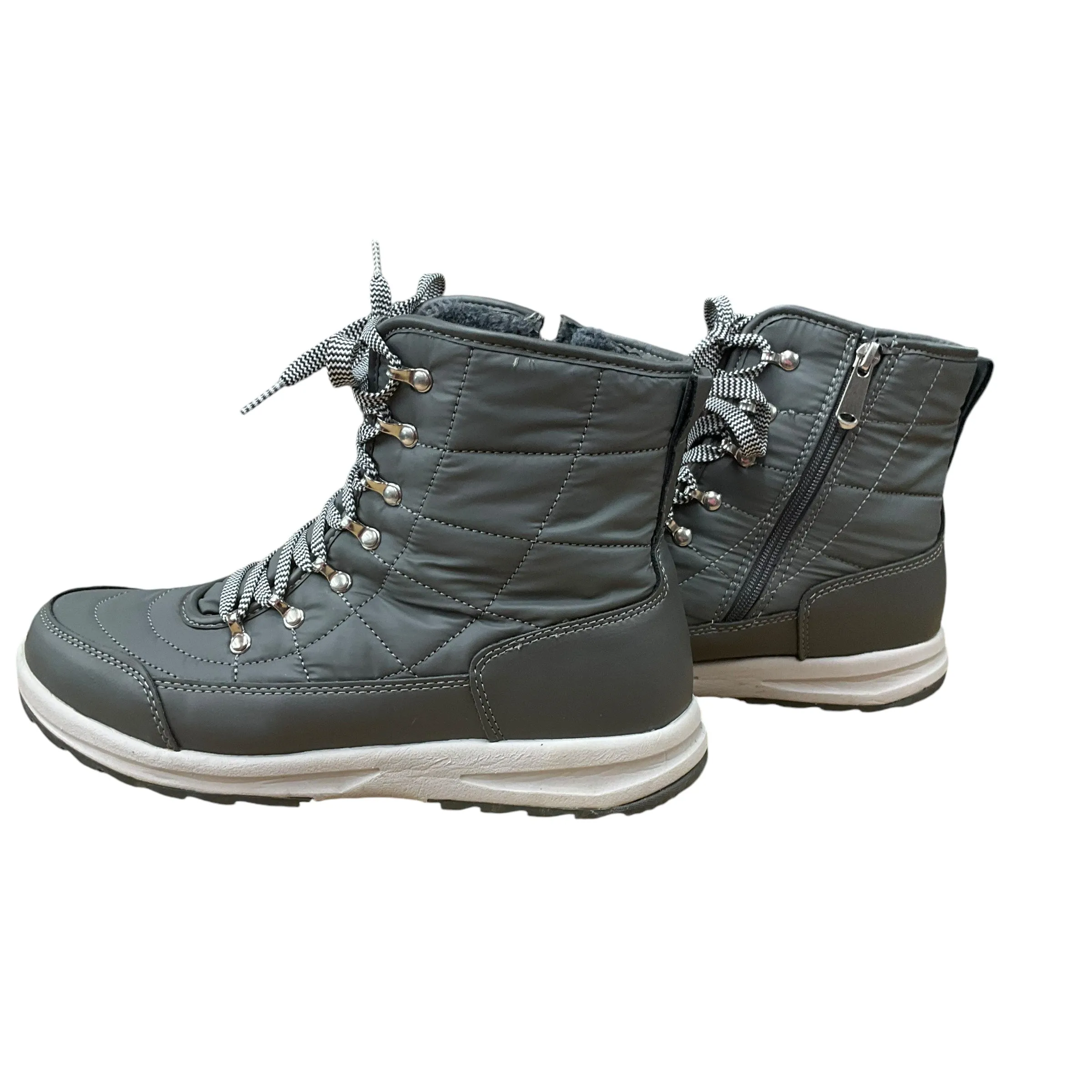 Boots Snow By Weatherproof In Grey, Size: 10