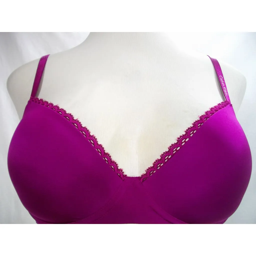 Calvin Klein F2892 Seductive Comfort Customized Lift Underwire Bra 32DD Fuschia Dark Pink NWT