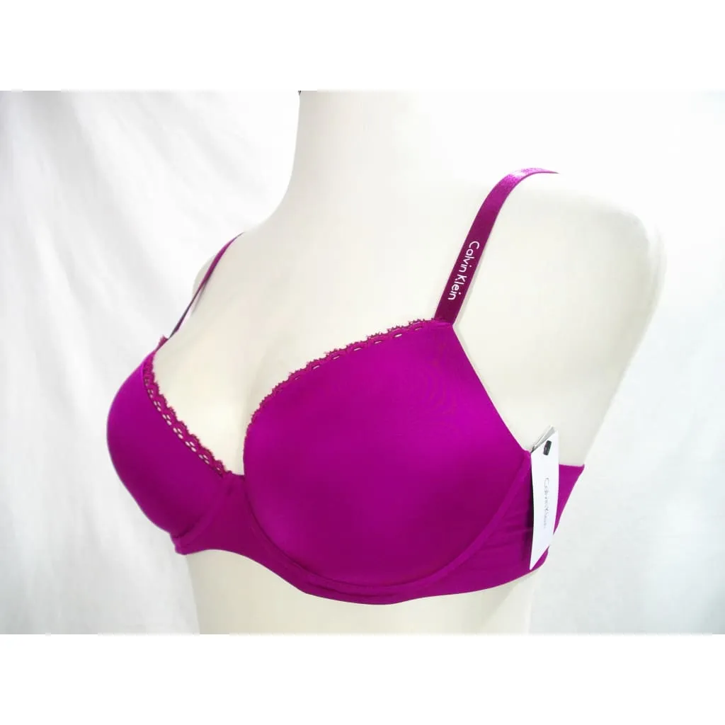 Calvin Klein F2892 Seductive Comfort Customized Lift Underwire Bra 32DD Fuschia Dark Pink NWT