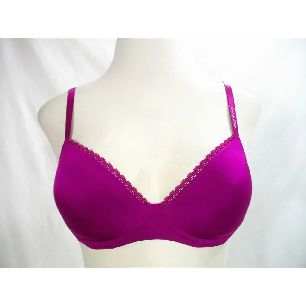 Calvin Klein F2892 Seductive Comfort Customized Lift Underwire Bra 32DD Fuschia Dark Pink NWT