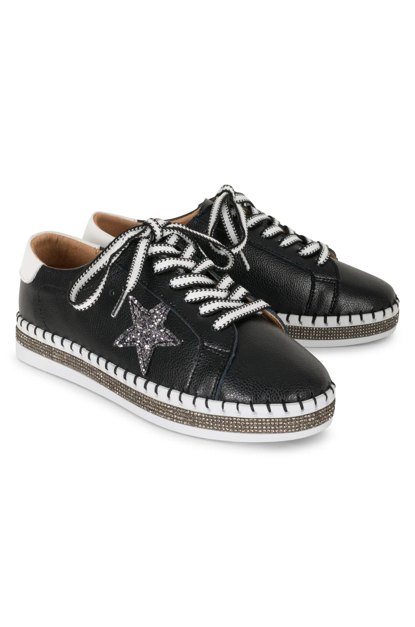 Comfort & bling Sneaker | BLACK/WHITE | CINTRA ZZ