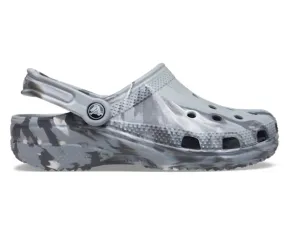 Crocs Unisex Classic Marbled Clog - Light Grey / Multi