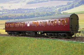 Darstaed D23-5-2 7mm Finescale O Gauge BR 57' Mk1 Suburban Second Open W/Lav. (SLO) Coach, BR Un-lined Maroon