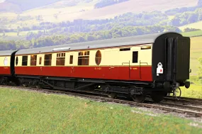 Darstaed D24-2-03B Finescale O Gauge BR (Ex-LNER) Thompson Mainline BCK (Brake Composite) Coach, Crimson & Cream 'E1142E' (From 'The Elizabethan')