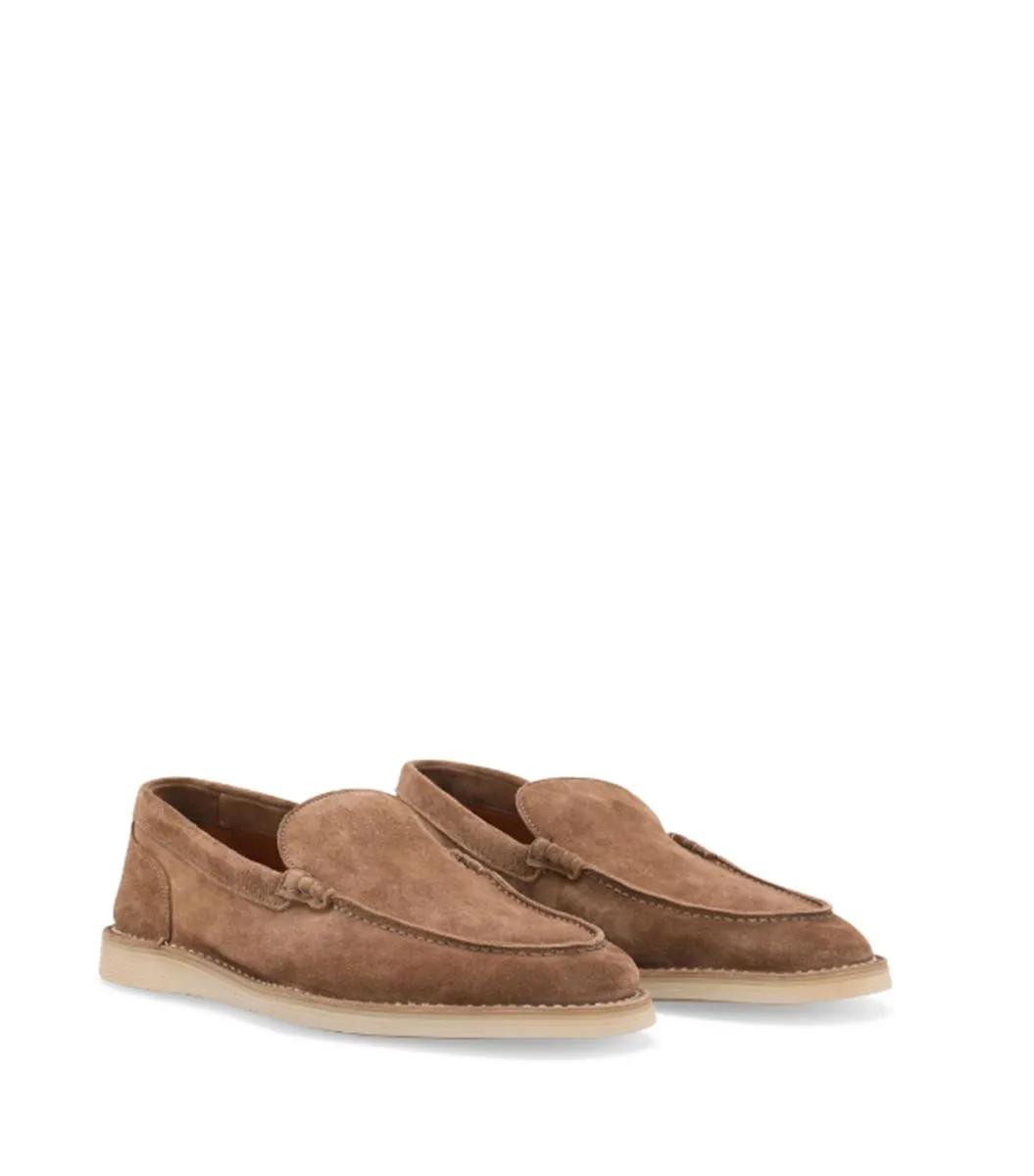 DG-PLAQUE SUEDE LOAFERS