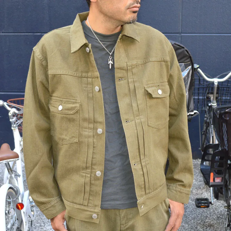 MOMOTARO JEANS "MXGJ1003" 10.5oz Selvedge Green Denim Jacket