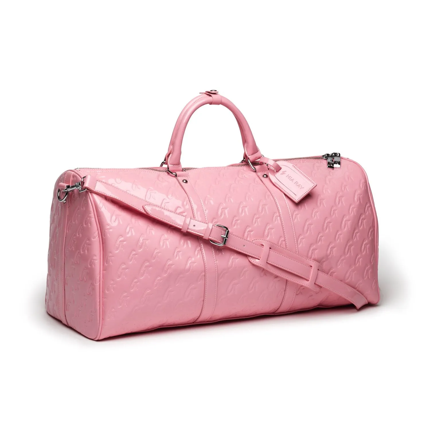 MONOGRAM DUFFLE BAG MIRROR LIGHT PINK