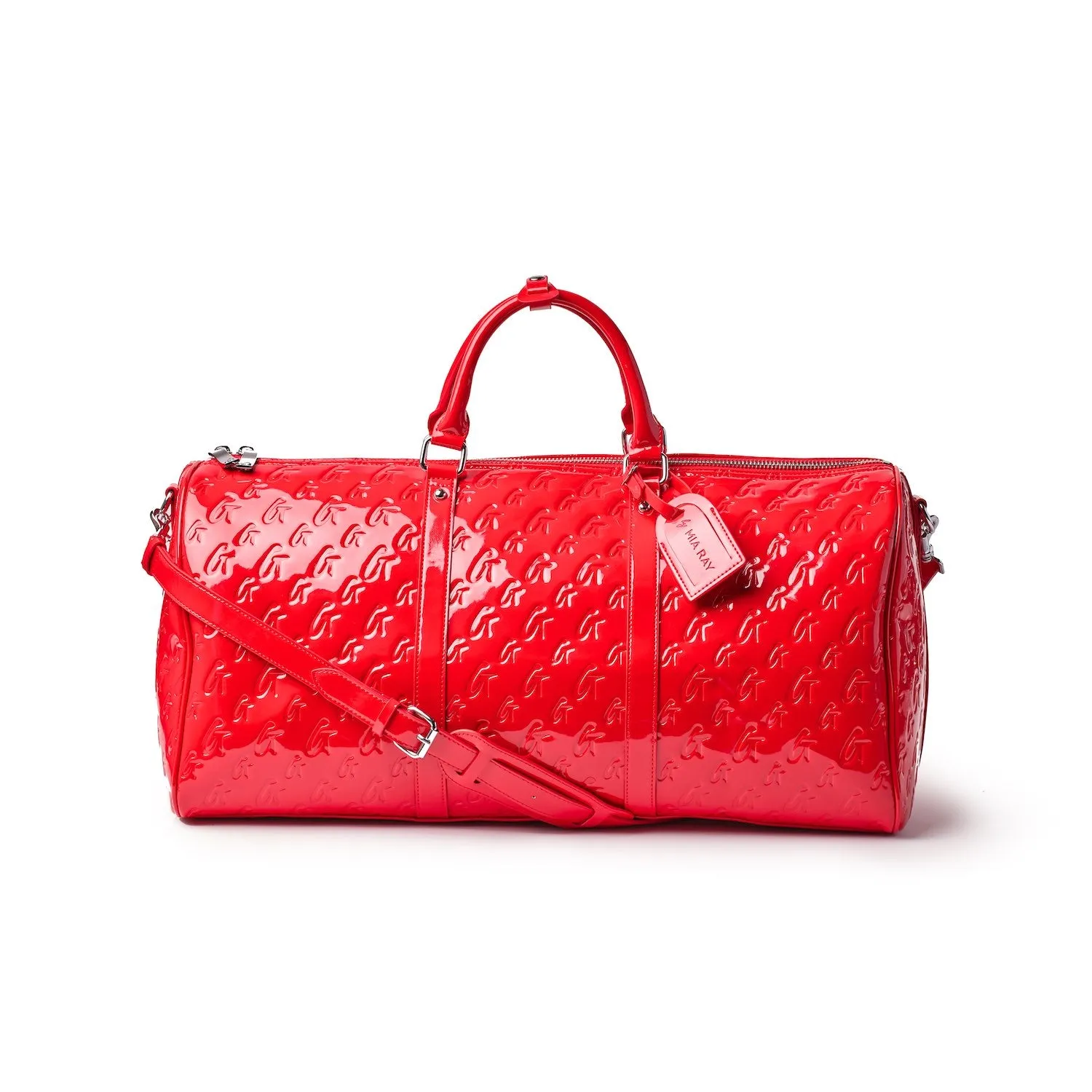 MONOGRAM DUFFLE BAG MIRROR RED