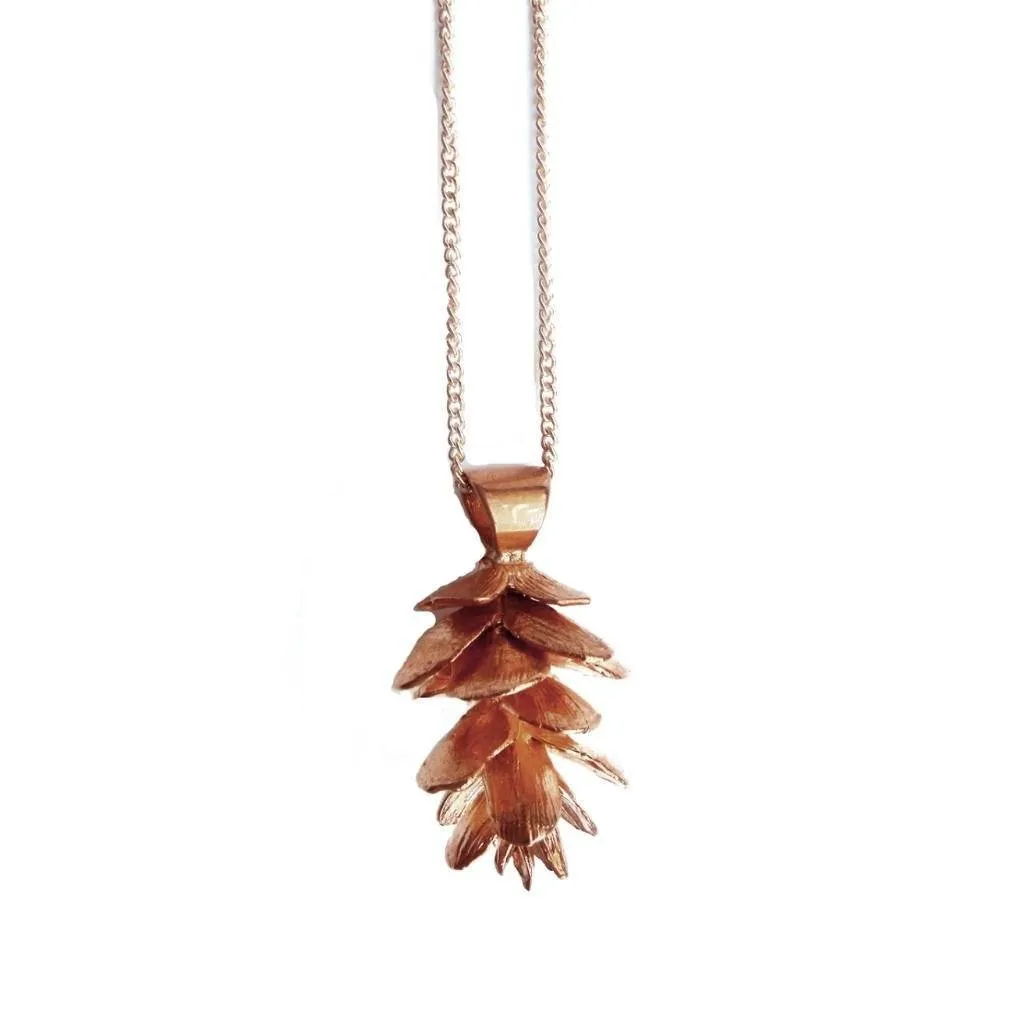 Pinecone Pendant Rose Gold