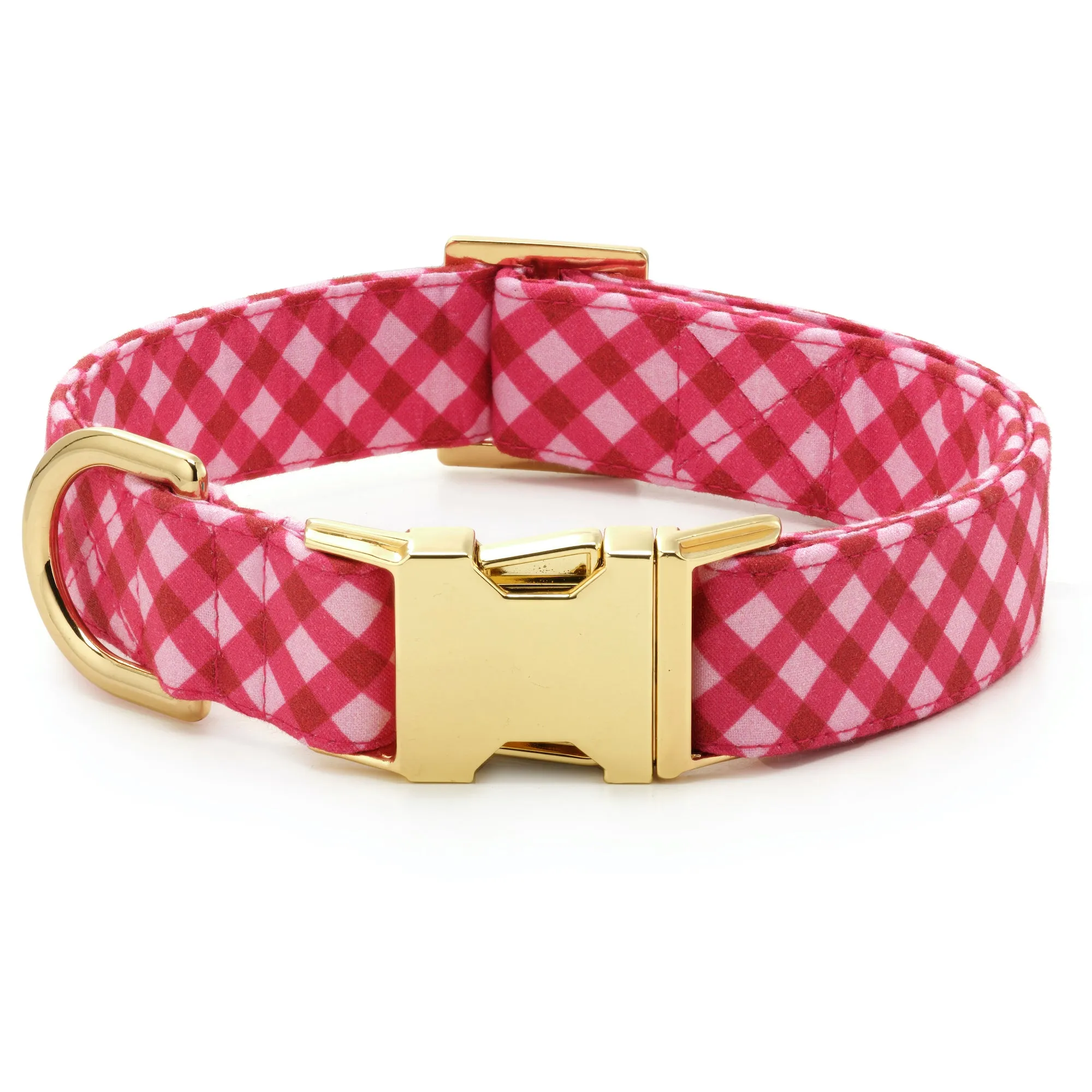 Raspberry Gingham Collar Walk Set