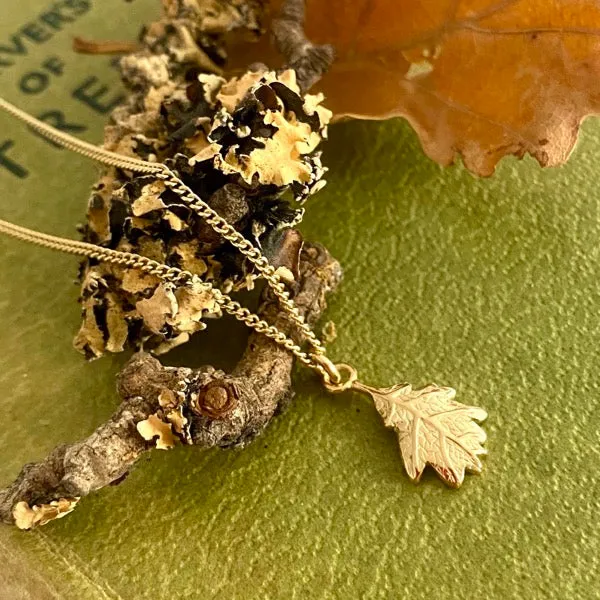 Solid Gold Acorn and Oak Leaf by Joy Everley