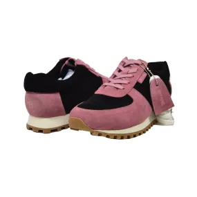 Surrey Pink & Black Sneakers - Handcrafted Leather and Suede Shoes