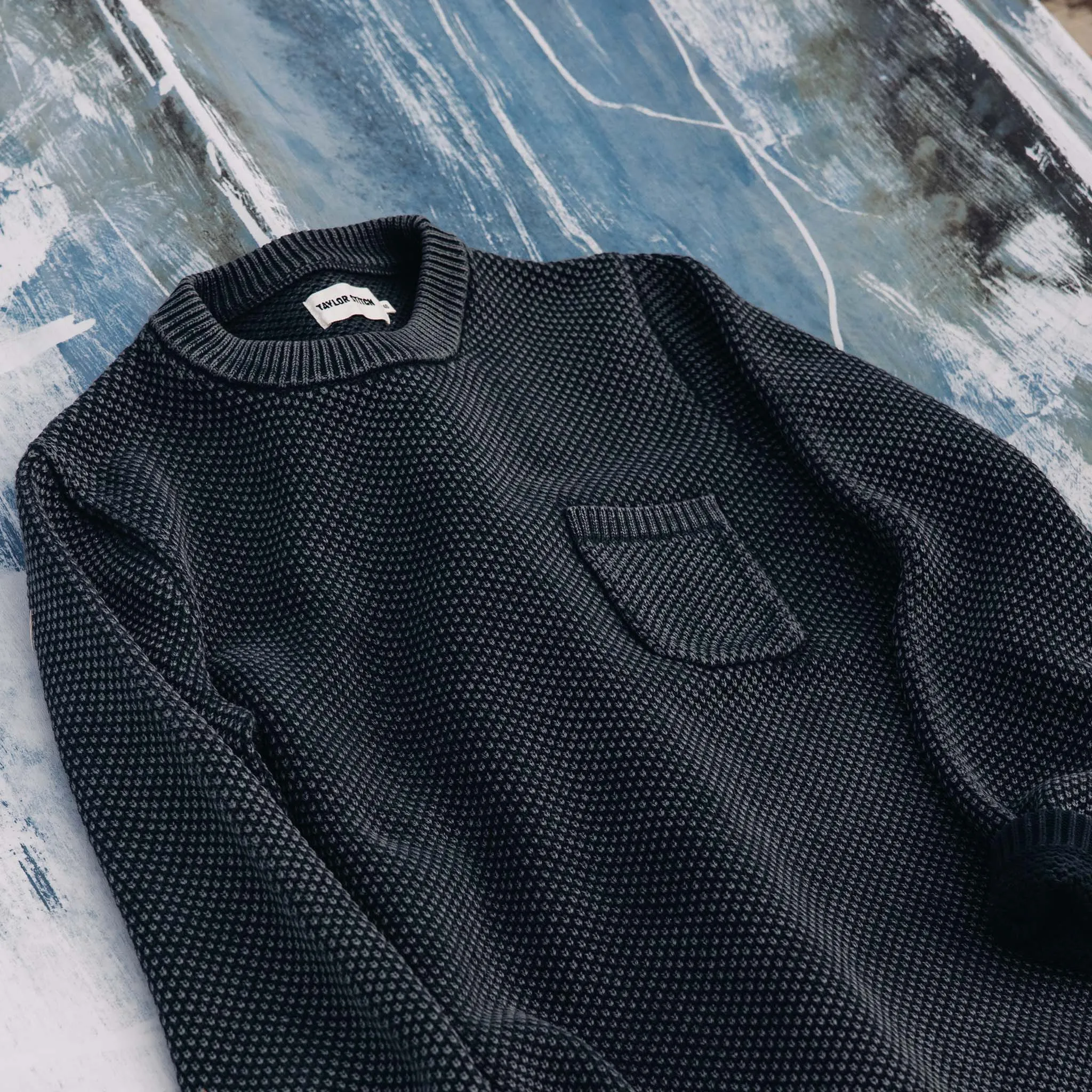 The Crawford Crew Sweater in Washed Asphalt