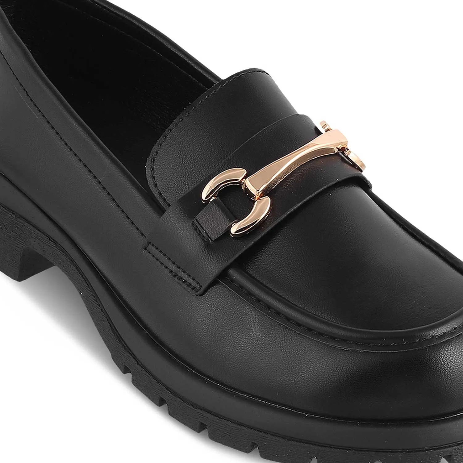 The Helsi Black Women's Dress Chunky Sole Loafers Tresmode