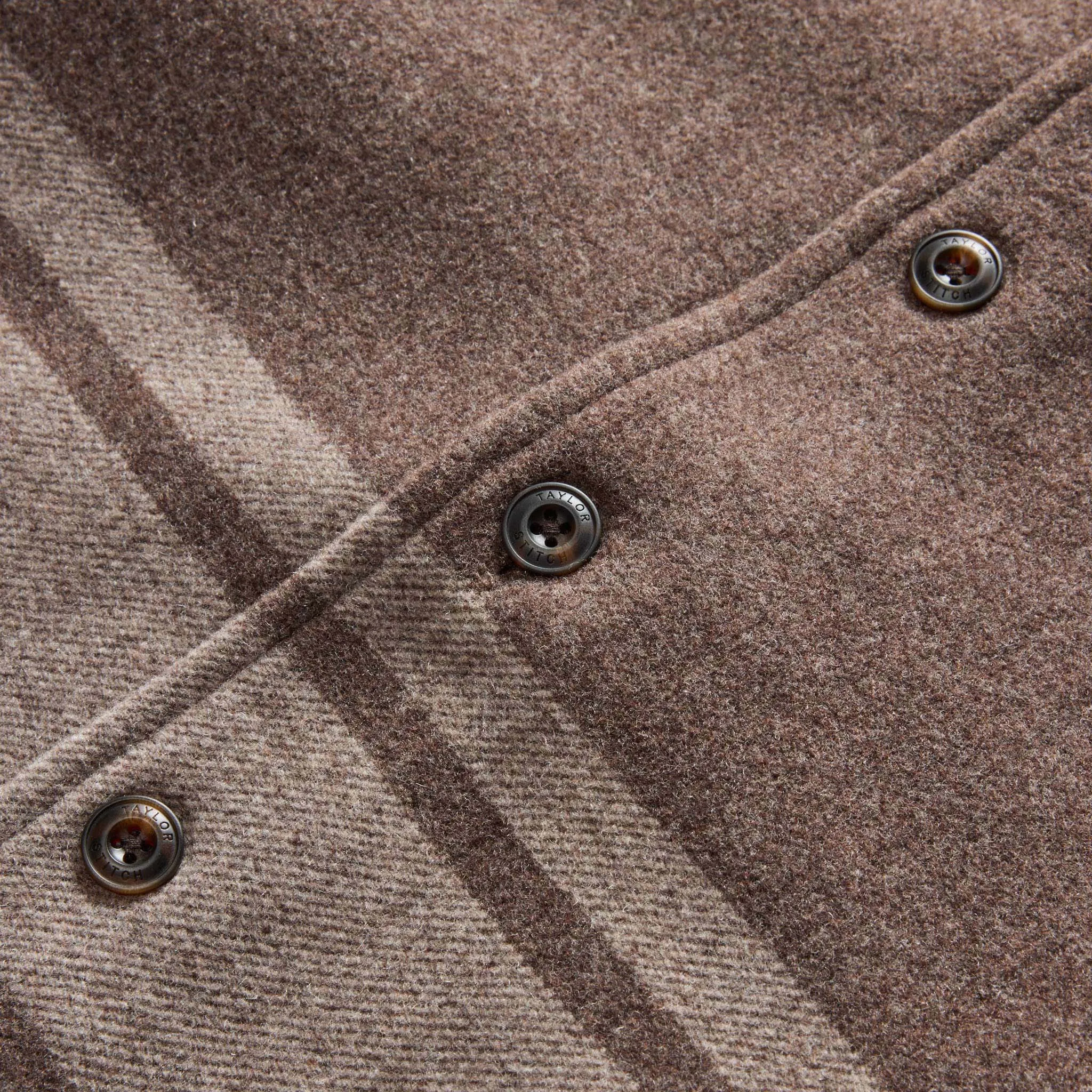 The Ranger Shirt in Sable Heather Blanket Stripe Wool