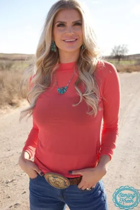 The Spring Coral Mesh Top