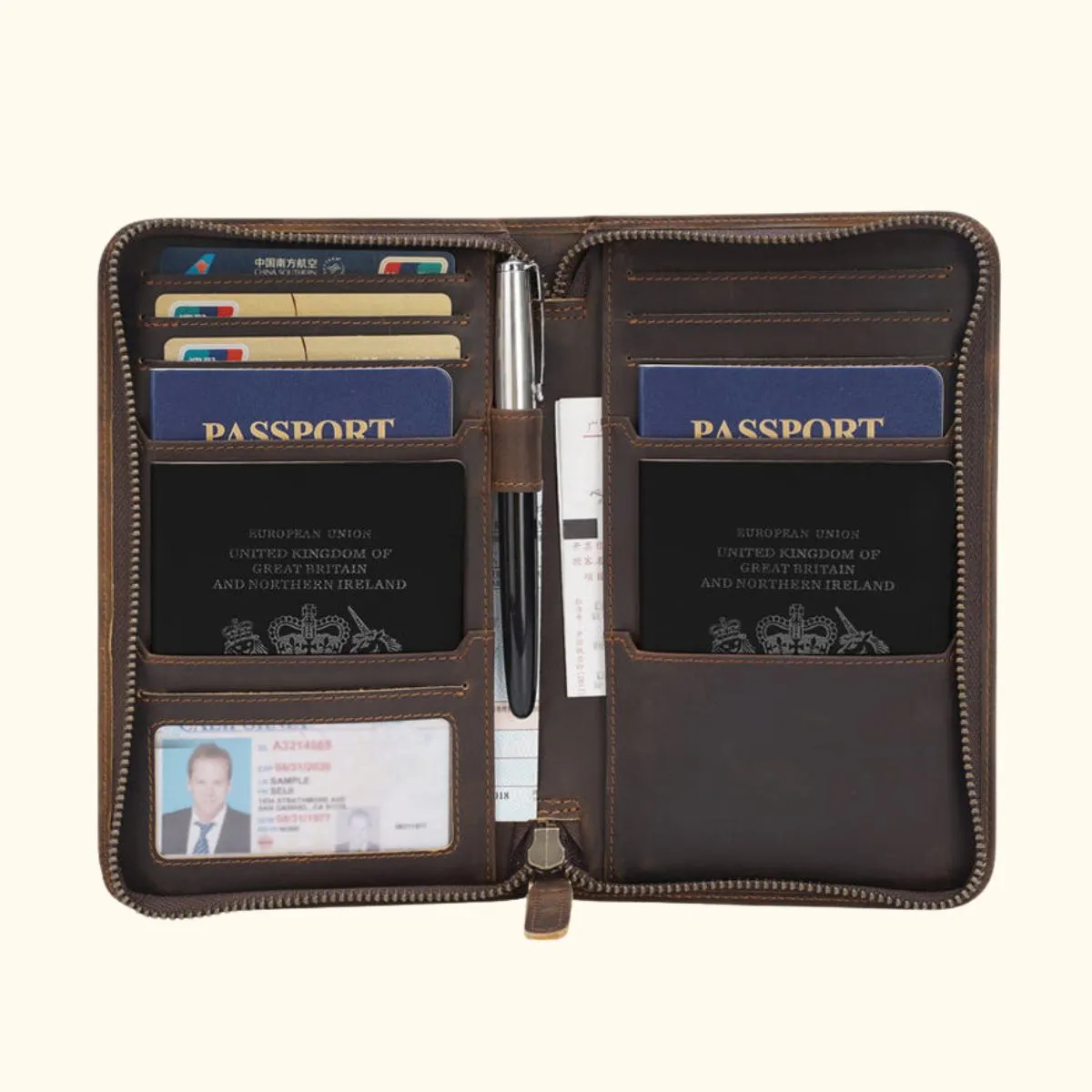 The Sunset Mesa - Full Grain Leather Passport Holder