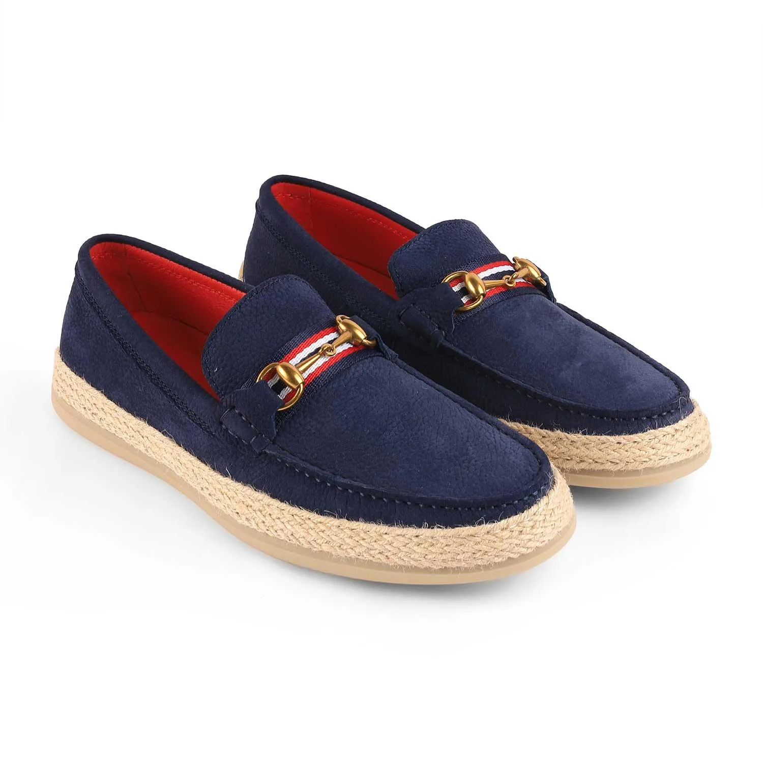 Tresmode Brad Blue Men's Suede Leather Loafers