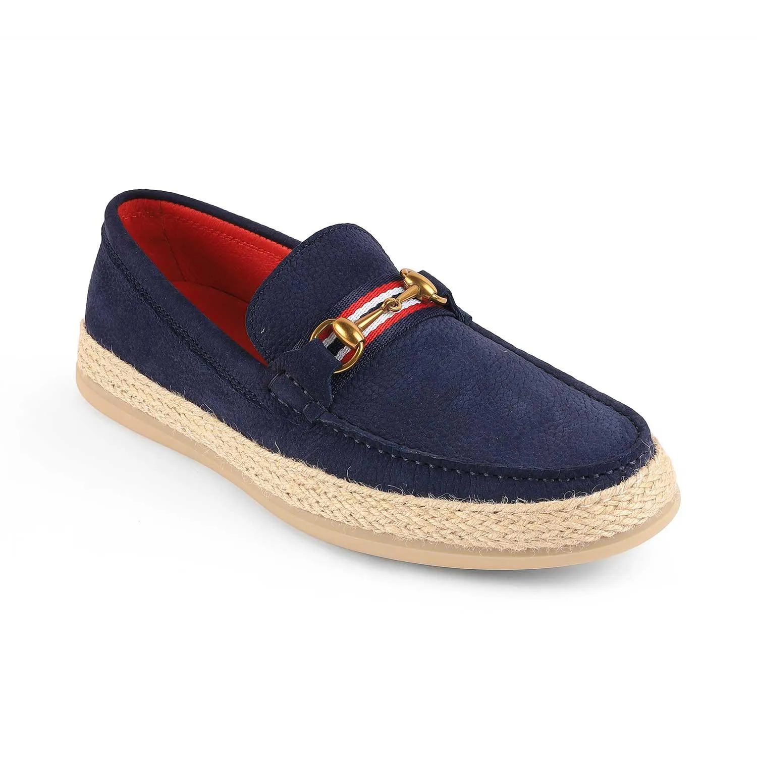 Tresmode Brad Blue Men's Suede Leather Loafers