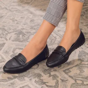 Tresmode Snappy Black Women's Casual Loafers