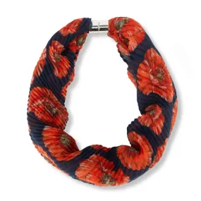 Wild Poppy Magnetic Scarf